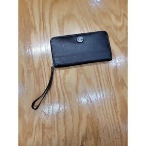 Timberland Women's RfID Leather Zip Around Wallet Clutch with Wristlet Strap A34